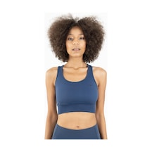 Maraton Active Slimfit Kadın Bisiklet Yaka Kolsuz Fitness Gece Mavisi Bra 813047-Gece Mavisi Koyu Mavi
