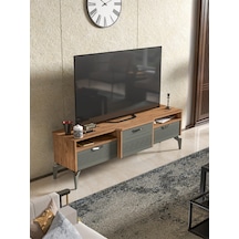 Tv Sehpası Tv Ünitesi Saraylı Beyaz Gold 5062 Çok Renkli