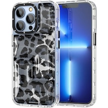 Youngkit iPhone Uyumlu 13 Pro Kılıf YoungKit Leopard Article Serisi Kapak ZORE-267396