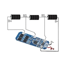 3S 10A BMS Lityum Li-ion Batarya Koruma Kartı - 18650 Li-ion Lipo