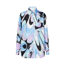 Pucci Onde - Print Ipek Gömlek Çok Renkli