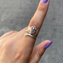 Hello Kitty Figür Kuyruklu Parmağa Göre Ayarlanabilir Yüzük 1860 Çok Renkli