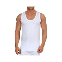 Erkek Beyaz 6'lı Paket Atlet % 100 Pamuk 0101 Beyaz