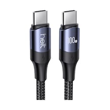 Helt Ht-dc15 100w Pd İp Örgü 120 Cm Type-c To Type-c Şarj Ve Data