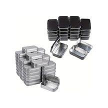 Willowhaven 20 Parça Gümüş Metal Hinge Saklama Kutusu Seti Kapaklı Ev Organizasyon Gümüş Rengi