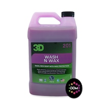 3D Wash N Wax Cilalı Oto Yıkama Şampuanı 1/128 Konsantre 3,79 Lt