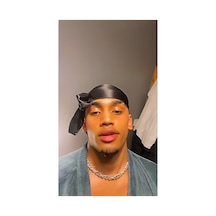 Siyah Durag Ayarlanabilir Premium Unisex Bandana Siyah Siyah