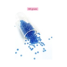 Dökme Cam Kum Boncuk 8/0 3 Mm - 60 Gram - Şeffaf Açık Mavi - Bnc204