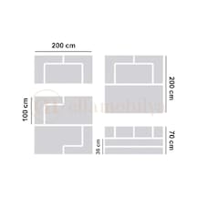 Nova Serisi Kanepe Pratik, Yer Yatağı, Dayanıklı, Bondex Sünger 200x200 Yeşil