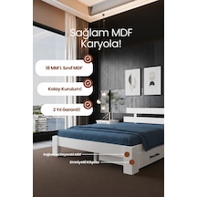 Lotus 2 Çekmeceli Çift Kişilik Mdf Karyola