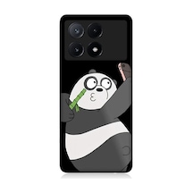 Xiaomi Poco X6 Pro Uyumlu Selfie Çeken Panda Desenli Silikon Kılıf