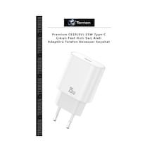 Premium Ce25 Eu 25w Type-c Çıkışlı Fast Hızlı Şarj Aleti Adaptörü Telefon Aksesuar Seyahat