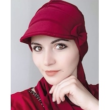 Fiyonk Detay Şapka Bone Bordo