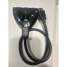 4k Hdmi Switch 3 Port Hdmi Switch 50 Cm Kablolu Hdmi Çoğaltıcı