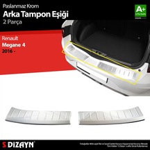 S-dizayn Renault Megane 4 Hb Krom Arka Tampon Eşiği 2016-2020