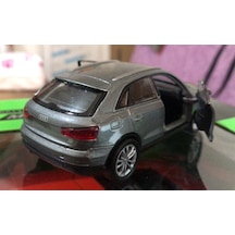 Oyuncak Model Metal Araba 1/36 Çek Bırak Gri Audi Q3 Jeep