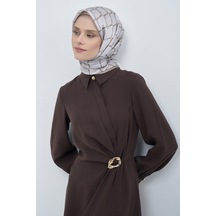 Armine Saf İpek Sura Eşarp-2026 İlkbahar-yaz- 953800d Gümüş Gri