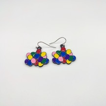 Tedz Collection Uçan Balon Pin Küpe Çok Renkli