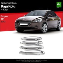 Citroen C Elysee 2012-2019 Modeller Arası Krom Kapı Kolu 4 Kapı Paslanmaz Çelik