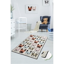 Dogs 100X160 Çocuk Ve Bebek Halısı Çok Renkli