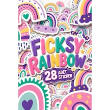 Gökkuşağı Sticker Seti - 28 Adet Etiket Çıkartma Diğer