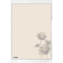 A5 Çiçek Bloknot Çizgisiz Defter - 50 Yaprak - Memopad - Notepad - Not Defteri - Not Kağıdı - 3067 Çok Renkli