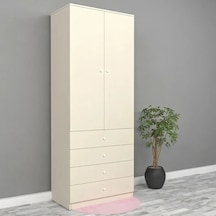 Wooden 2 Kapılı Gardrop Mdf Siyah