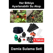 Damlasulama 10 Noktalı Bahçe Sulama Sistemi Seti Ayarlanabilir Damlatıcılı Saksı Balkon Sera Bitki