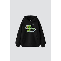 Tarzsokak Alien Smoke Baskılı Oversize Unisex Siyah