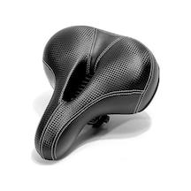 Ankatek Geniş Büyük Bisiklet Selesi Koltuk Pedi Ergonomik Oluk Çift Yaylı Darbeye Dayanıklı Yumuşak Rahat Bisiklet Minderi Siyah Fc Siyah Siyah