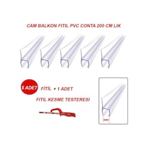 Cam Balkon Pvc Plastik Conta Fitil -200Cm Lik -5 Adet -H 8Mm (428950477)