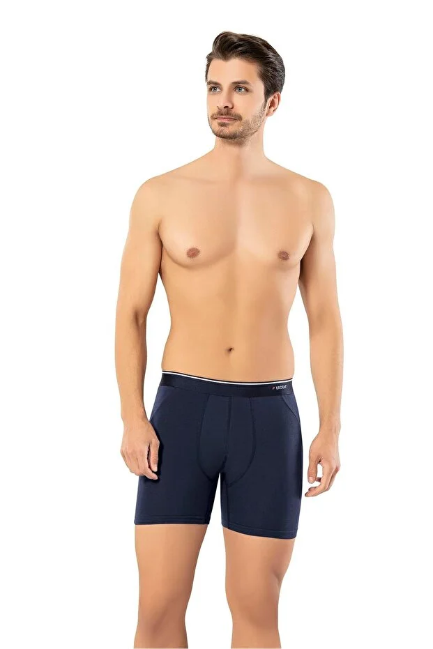 Erdem Erkek Lacivert Likralı Uzun Paça Boxer Kutulu- 1470l