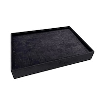 Yerli Üretim Süet Kumaş Siyah Renk 34/24 Cm Batırmalı Çekmeçe Içi Bileklik Kelepçe Tablası Çok Renkli