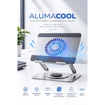 Alumacool Sessiz, Turbo Güçlü Alüminyum Laptop Soğutucu Stand
