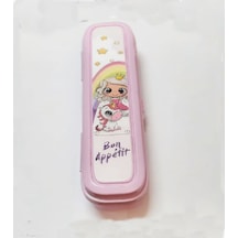 Pembe Multi Renkli Kapaklı Kalemlik Kutusu -çanta İçi Saklama - Diş Fırçası - Makyaj Fırçası Kutu Çok Renkli