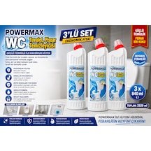 Powermax Wc Tuvalet Temizleyici 840 Ml X3 Set Klozet Ve Wc Temizlik Ürünü
