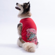 Kırmızı Turtley Over It Büyük Köpek Tişörtü - Köpek Kıyafeti 15 Kg-45 Kg