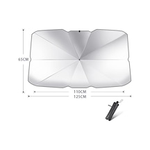 Katlanabilir Araç Ön Cam Güneş Uv Koruma Şemsiye Otomatik Güneşlik 125x110x65cm
