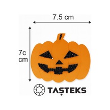 Ütülenebilen Veya Sticker Olarak Kullanılabilen Siyah Taşlı Halloween Balkabağı Modeli