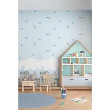 Adawall Ada Kids 8902-1 Mavi Gökyüzü Bulut Desen Çocuk Odası Duva