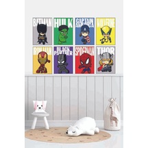 Küçük Avengers Kahramanları Duvar Sticker Seti