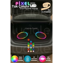 2 Li 6x9" Oval Pixel Led Hoparlör Kapağı Müzik Senkron Işık Efektli Rgb Animasyon Seti Modifiye