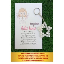 Kız Melek Model 30 Adet İnci Yıldız Anahtarlık -doğum Günü Hediye