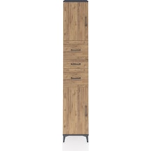 Hyperion Dolap 3 Raflı 3 Çekmeceli 2 Kapaklı 44x44x243 Antras... Antrasit