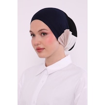 Melodi Scarf Tesettür 4 Renkli Önü Dikişsiz Likralı Pratik İki Ucu Açık Boru 4 Farklı Kullanımlı Hazır Bone Siyah-beyaz-lacivert-bej