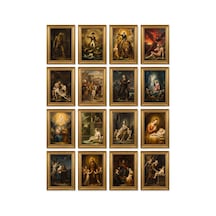 William Blake Eserleri 16'lı Sticker Seti Laptop Defter Planlayıcı Etiket Çok Renkli