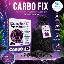 Euro Star - Carbo Fix - Akvaryum Filtre Malzemesi - Aktif Karbon - Üstün Temizlik Gücü - 500 Ml - File Hediyeli