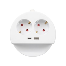 Akım Korumalı Grup Priz 2 Li Usb / Type-c 1.5 Mt Kablolu 3680w 16ah Topraklı Çocuk Koruma