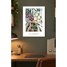 Soyut Bahçe Desenli Dekoratif Mdf Tablo, Çerçeve Görünümlü Ahşap Poster
