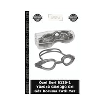 Özel Seri 8130-1 Yüzücü Gözlüğü Gri Göz Koruma Tatil Yaz